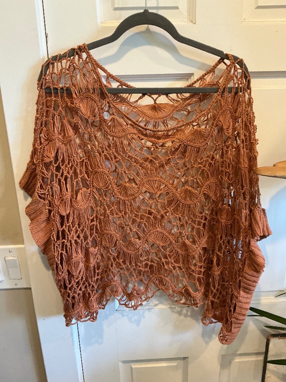 Boho over top!  Lots of open weaving!  Oversized to plus size